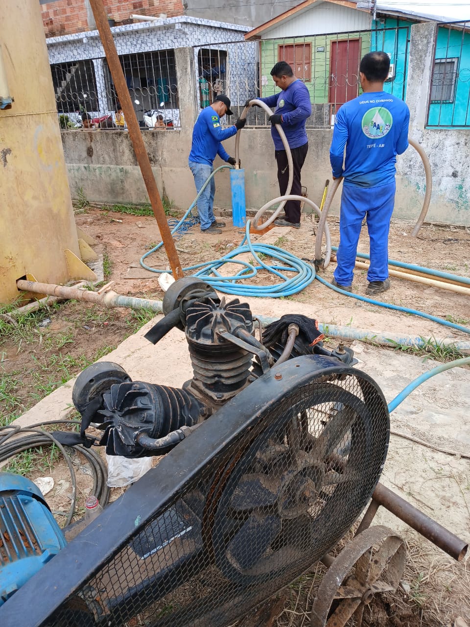 SAAE Realiza a limpeza do novo Poço Artesiano do Bairro de São José